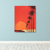 Palm Tree Row Leinwanddruck (Insitu (Holzboden))