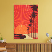 Palm Tree Row Leinwanddruck (Insitu (Wohnzimmer))