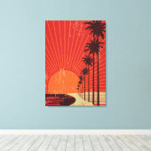 Palm Tree Row Leinwanddruck (Insitu (Holzboden))