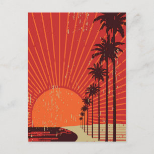 Palm Tree Row Postkarte