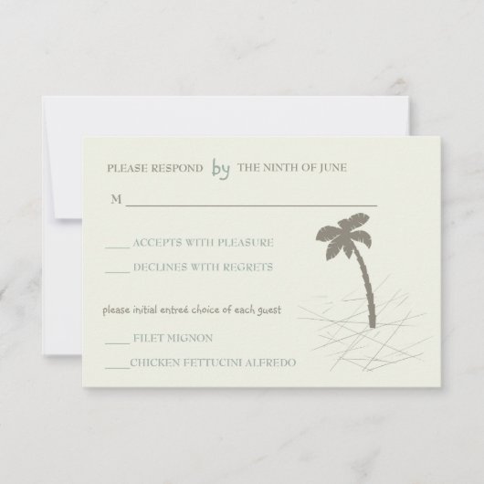 Palm tree - Rsvp-Karten RSVP Karte (Vorderseite)