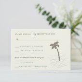 Palm tree - Rsvp-Karten RSVP Karte (Stehend Vorderseite)