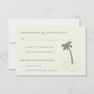 Palm tree - Rsvp-Karten RSVP Karte