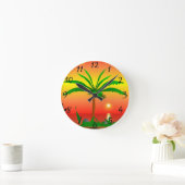 Palm Tree Runde Wanduhr (Zuhause)