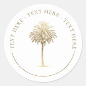Palm Tree Runder Aufkleber (Vorderseite)