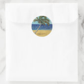 Palm Tree Runder Aufkleber (Tasche)