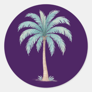 Palm Tree Runder Aufkleber