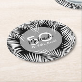 Palm Tree Runder Pappuntersetzer (Angewinkelt)