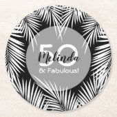 Palm Tree Runder Pappuntersetzer (Vorderseite)