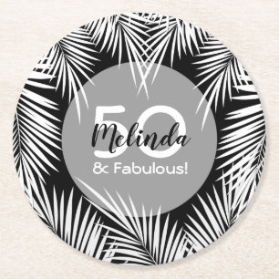 Palm Tree Runder Pappuntersetzer