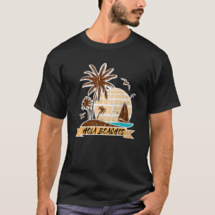 Palm Tree Sand Beach Sommerurlaub Tropical Hola T-Shirt