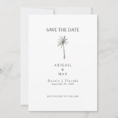 Palm Tree Save the Date (Vorderseite)