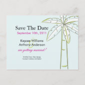 Palm Tree Save the Date POST CARD! Ankündigungspostkarte (Vorderseite)