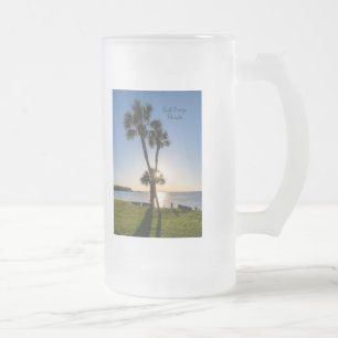 Palm Tree Scheren Silhouette Mattierte Tasse
