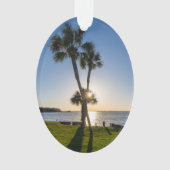 Palm Tree Scheren SilhouetteOval Ornament (Vorderseite)