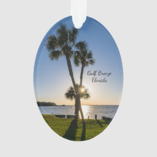 Palm Tree Scheren SilhouetteOval Ornament