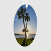 Palm Tree Scheren SilhouetteOval Ornament (Vorderseite)
