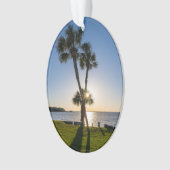 Palm Tree Scheren SilhouetteOval Ornament (Vorderseite)