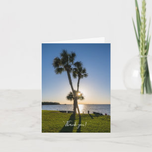 Palm Tree Scissors Silhouette Danke Karte