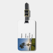 Palm Tree Scissors Silhouette Gepäckstück Gepäckanhänger (Vorderseite vertikal)