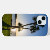 Palm Tree Scissors Silhouette iPhone Case (Rückseite (Horizontal))