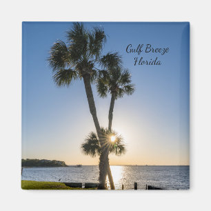 Palm Tree Scissors Silhouette Magnet