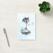 Palm Tree & Seagull auf Post-it-Noten Post-it Klebezettel (Büro)