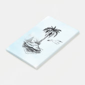 Palm Tree & Seagull auf Post-it-Noten Post-it Klebezettel (angewinkelt)
