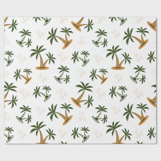 Palm tree seamless pattern geschenkpapier (Flach)