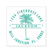 Palm Tree Self-Inking Rücksendeadresse Briefmarke Permastempel (Design)