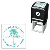Palm Tree Self-Inking Rücksendeadresse Briefmarke Permastempel (Beispiel)
