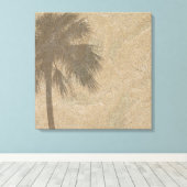 Palm Tree Shadow on Beach Sand Background - Palmen Leinwanddruck (Insitu (Holzboden))