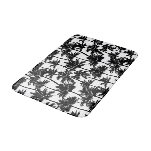 Palm Tree Shadow Pattern Badematte (Schrägansicht)