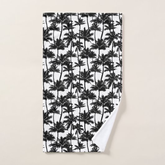 Palm Tree Shadow Pattern Badhandtuch Set (Handtuch)