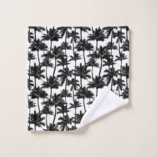 Palm Tree Shadow Pattern Badhandtuch Set (Waschlappen)