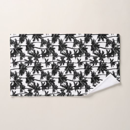 Palm Tree Shadow Pattern Badhandtuch Set (Handtuch)