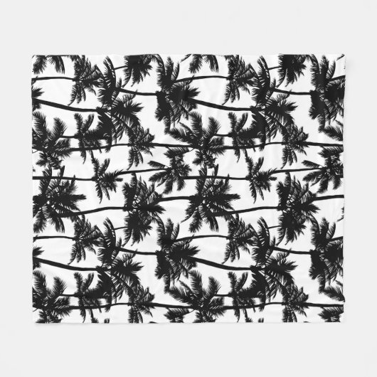 Palm Tree Shadow Pattern Fleecedecke (Vorderseite (Horizontal))
