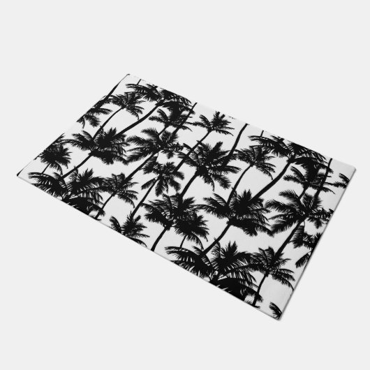 Palm Tree Shadow Pattern Fußmatte (Schrägansicht)