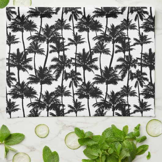 Palm Tree Shadow Pattern Geschirrtuch (Gefaltet)