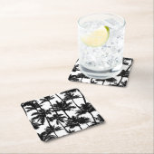 Palm Tree Shadow Pattern Rechteckiger Pappuntersetzer (Vor Ort)