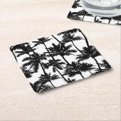 Palm Tree Shadow Pattern Rechteckiger Pappuntersetzer (angewinkelt)