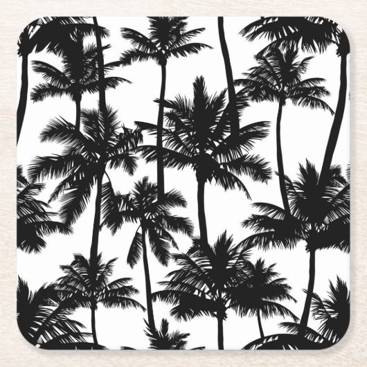 Palm Tree Shadow Pattern Rechteckiger Pappuntersetzer (Vorderseite)