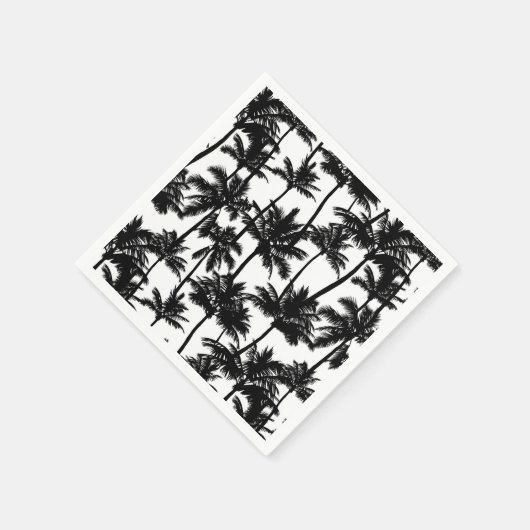 Palm Tree Shadow Pattern Serviette (Ecke)