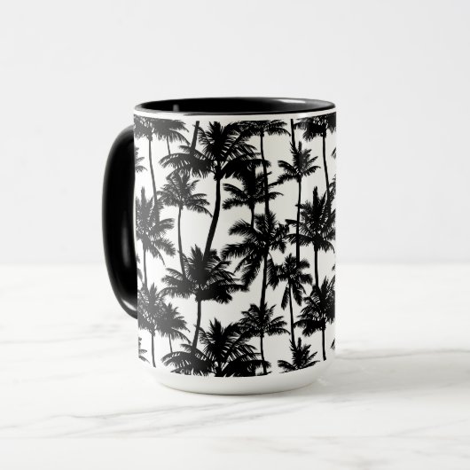 Palm Tree Shadow Pattern Tasse (Vorderseite Links)