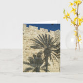 Palm Tree Shadows Karte (Gelbe Blume)