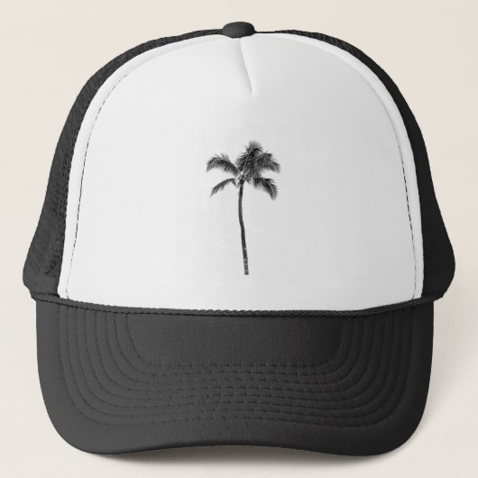 Palm Tree Shirt - Retro Style Tropical Beach Truckerkappe (Vorderseite)