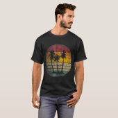 Palm Tree Shirt Tropical Beach Vintag Retro Stil (Vorne ganz)