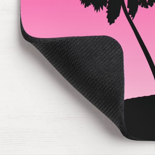 Palm Tree Silhouette auf Morgenrot Mousepad (Ecke)