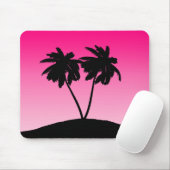 Palm Tree Silhouette auf Morgenrot Mousepad (Mit Mouse)