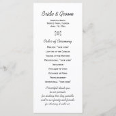 Palm Tree Silhouette Beach Hochzeitsprogramm Programm (Vorderseite)